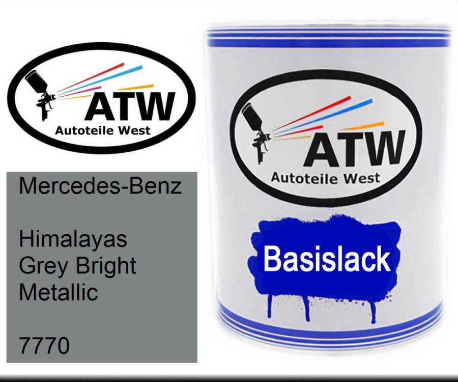 Mercedes-Benz, Himalayas Grey Bright Metallic, 7770: 1L Lackdose, von ATW Autoteile West.